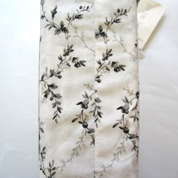 Laura Ashley Cotton Percale Black Grey Floral Flowers Full Sheet Set - Picture 7 of 7